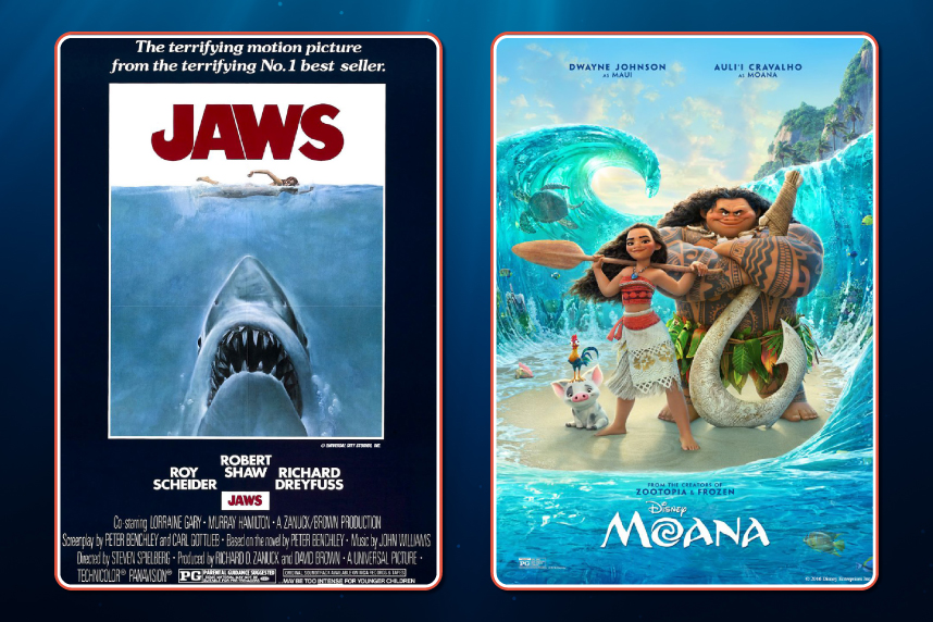 Posters: Jaws & Moana