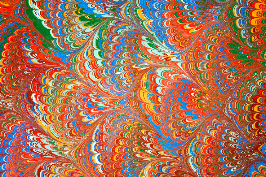 Colorful marbled paper