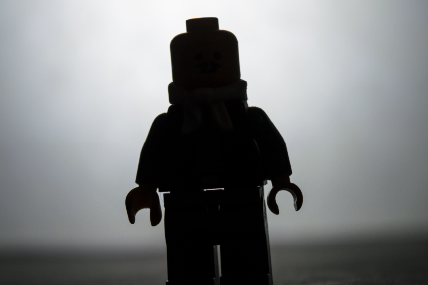 Backlit Lego mini-figure