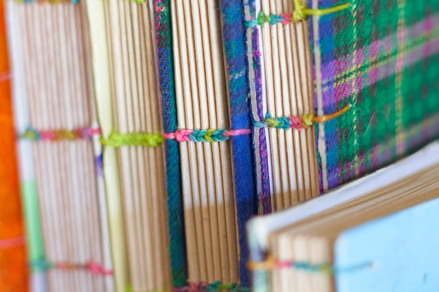Hand-stitched book bindings
