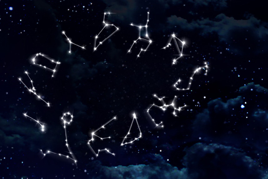 Group of constellations against a starry background