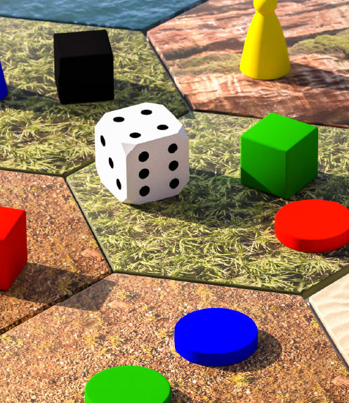Close Up of Hexagonal Board Game