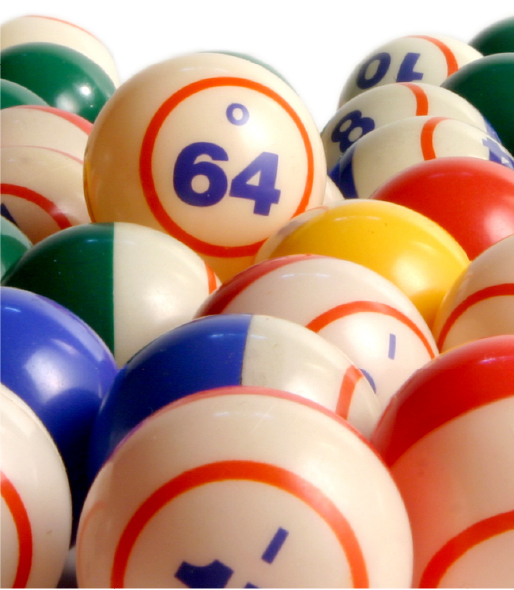 Colorful bingo balls