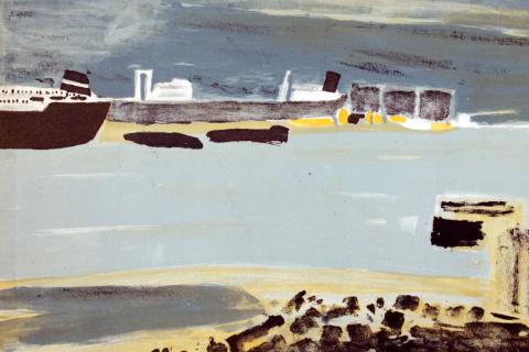 Le Port. Pierre Célice. Lithographic. 1965.