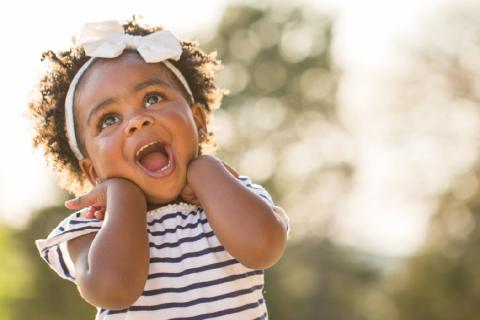 Cheerful little girl