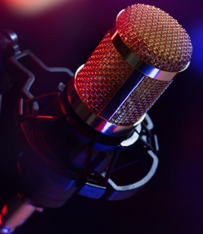 Close up of microphone