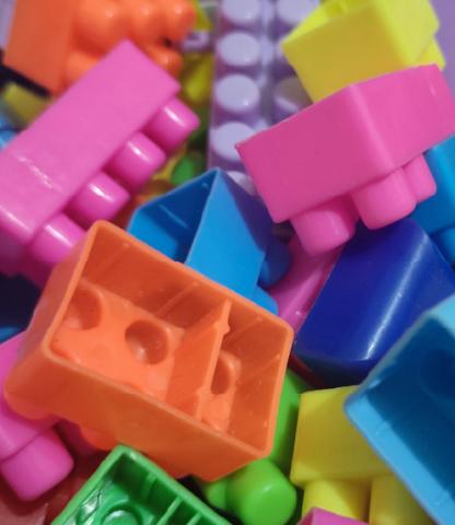 Pile of large Lego blocks
