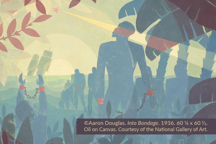 Detail of Into Bondage by Aaron Douglas. 1936.