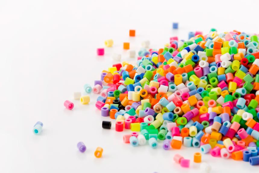 Pile of colorful Perler Beads