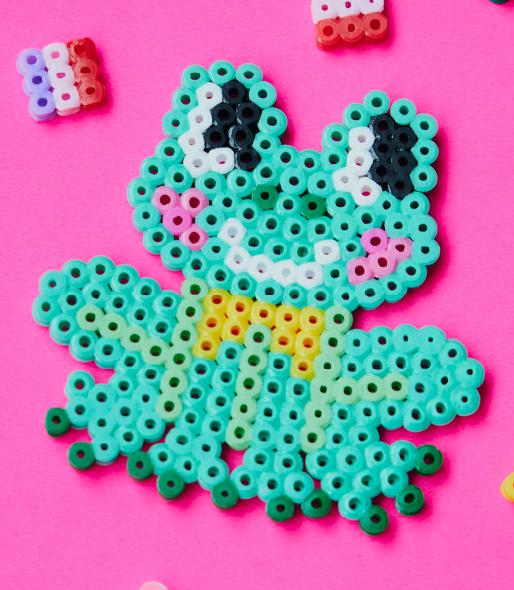 Frog made of Perler Beads