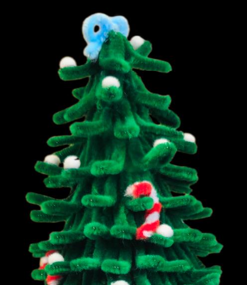 Christmas tree made of pipe cleaners