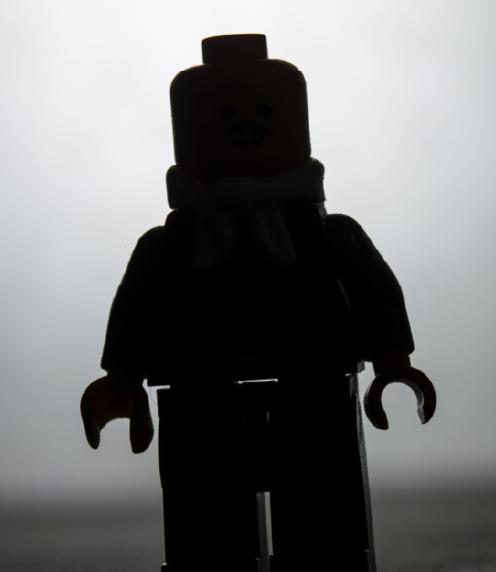 Silhouette of Lego mini-fig